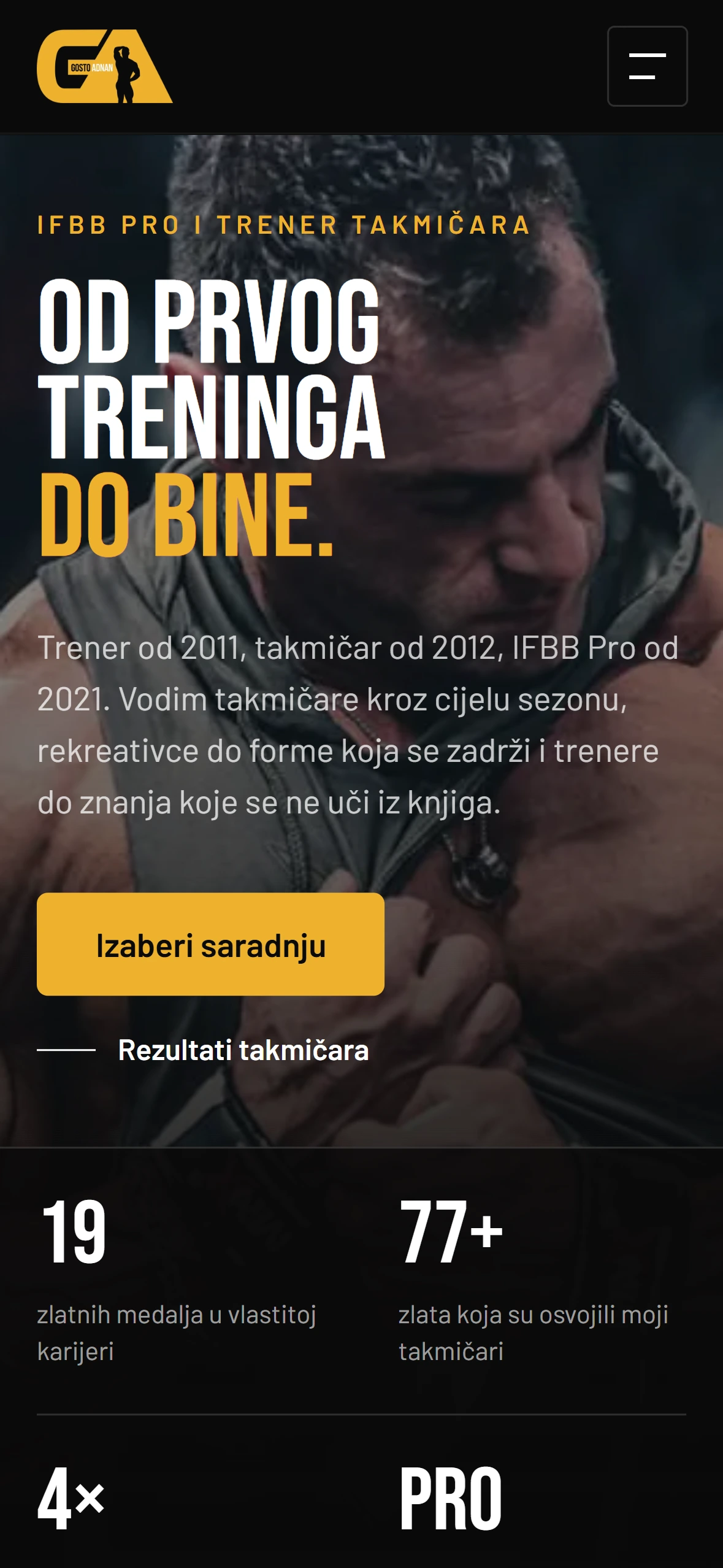 Adnan Gosto, a platform for an IFBB Pro coach