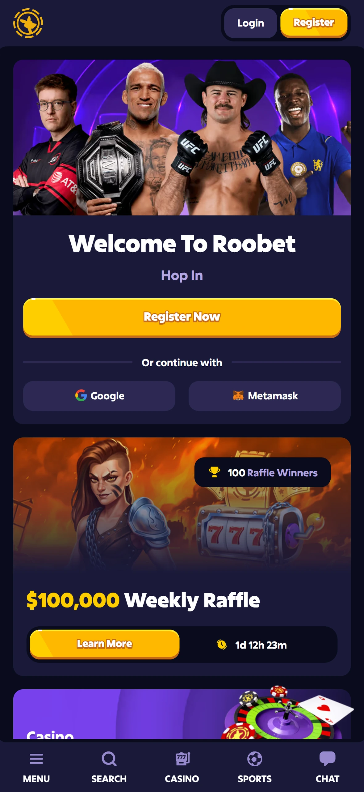 Roobet, a rewards system for a gaming platform
